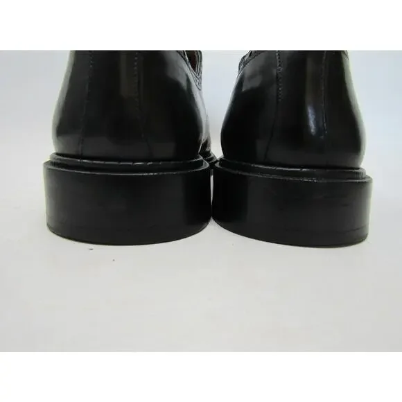 Mezlan Mens Size 9.5 M Black Leather Ostrich Leg Oxford Dress Shoes